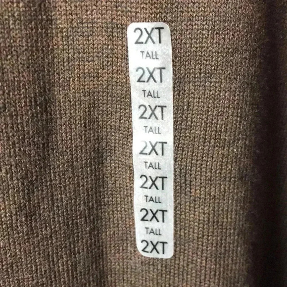 NWT ROUNDTREE & YORK MEN 2XT 3/4 ZIP SWEATER BROWN - Picture 3 of 10